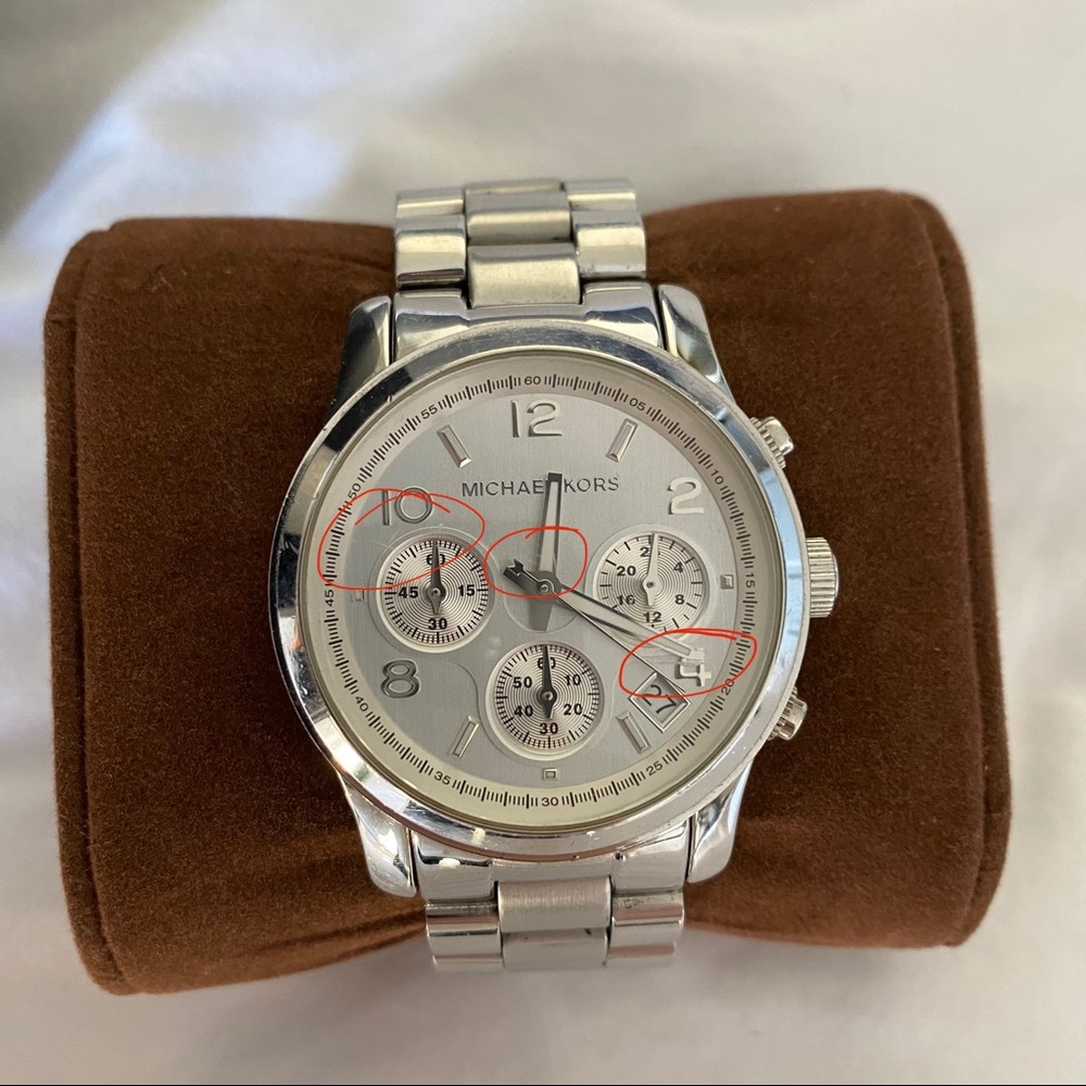 Michael Kors Silver Chronograph Watch 38mm MK5076 - Picture 10 of 13
